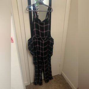 Torrid Plaid Tie-Back Jumpsuit